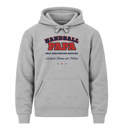 Handball Papa – Varsity – Hoodie in Grau