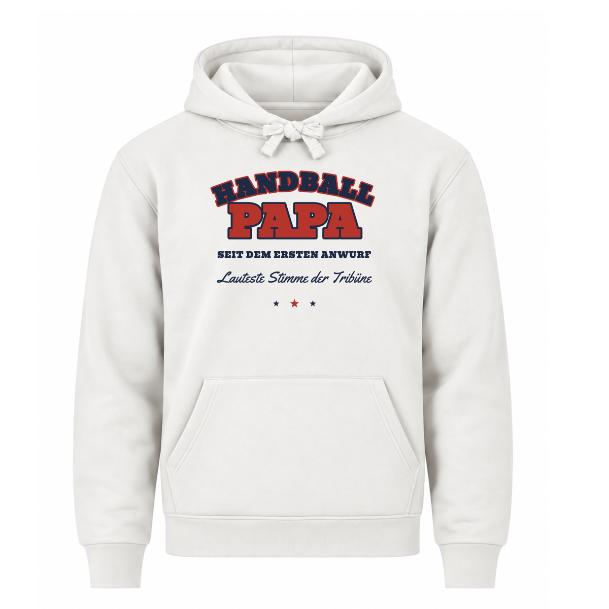 Handball Papa – Varsity – Hoodie in Weiß