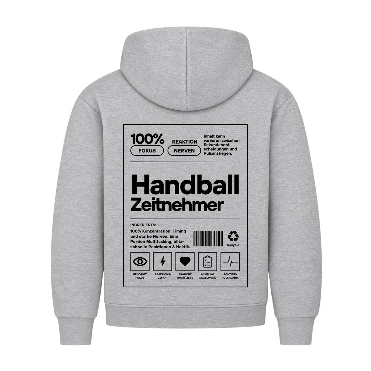 Handball Zeitnehmer Hoodie in Grau