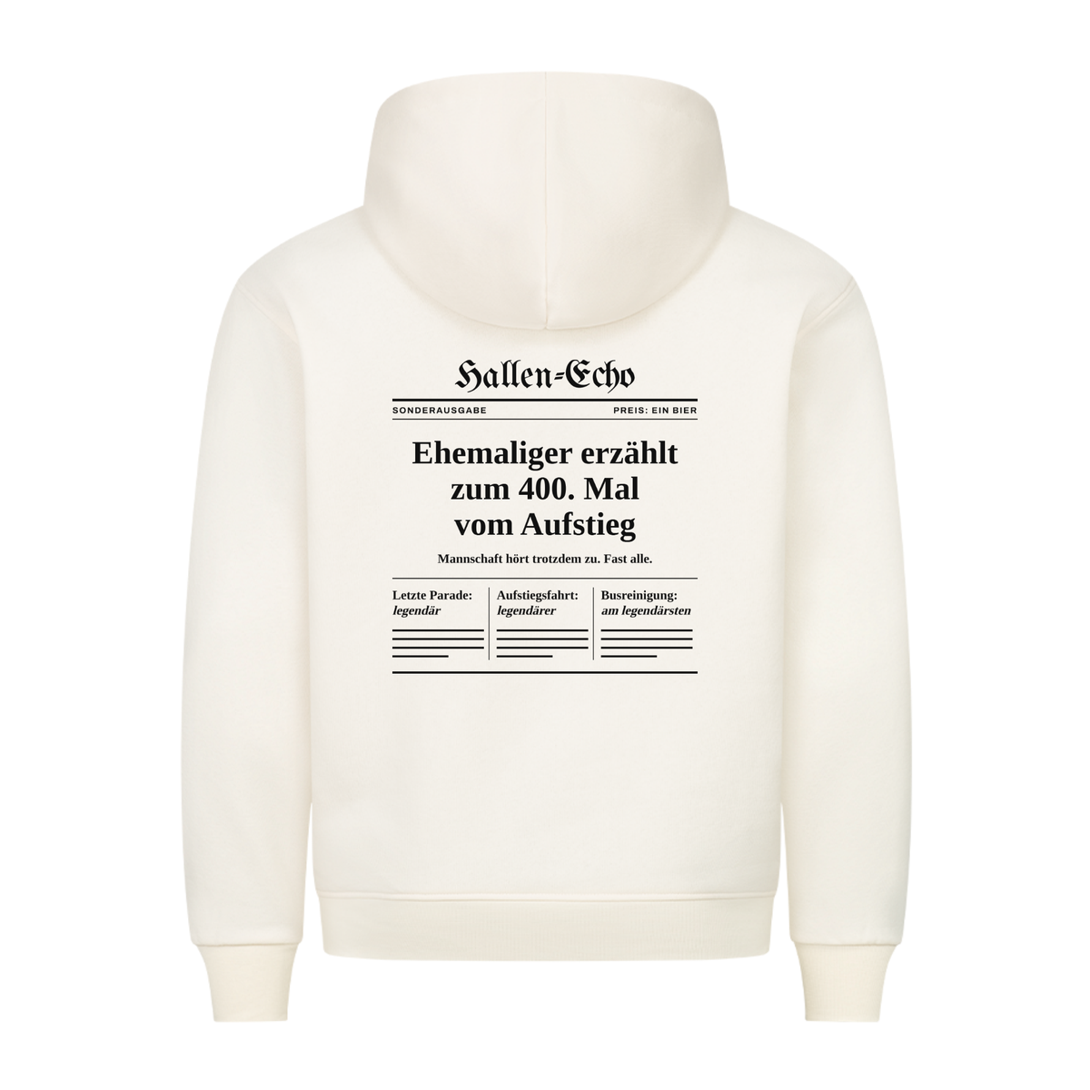 Handball Ehemaliger – Hallen-Echo – Hoodie in Natural Raw