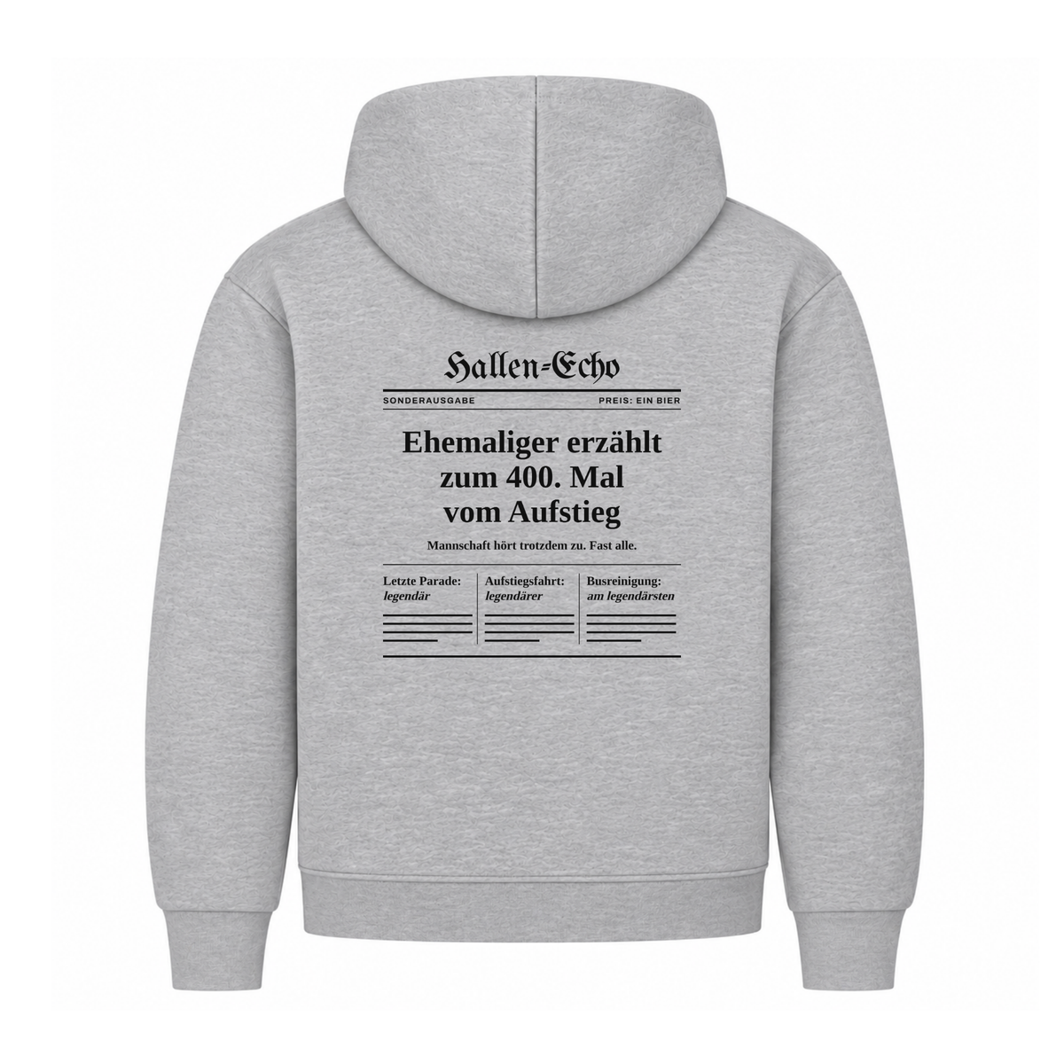 Handball Ehemaliger – Hallen-Echo – Hoodie in Grau