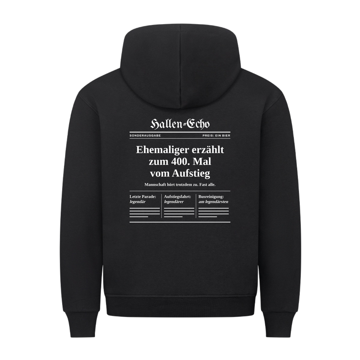Handball Ehemaliger – Hallen-Echo – Hoodie in Schwarz